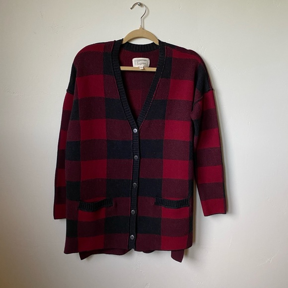 Current Elliot • NWOT Buffalo Plaid Wool Cardigan - Picture 4 of 14